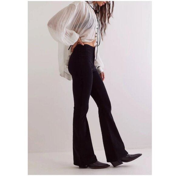 FP We The Free | Jayde High Rise Corduroy Flare In Carbon Beluga - Picture 2 of 14